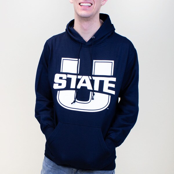 U-State, Aggie Bull, Navy, Hoodie